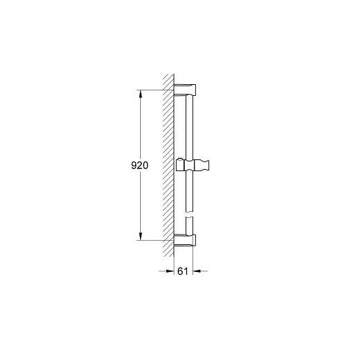 Grohe New Tempesta Cosmopolitan 900mm Shower Rail - Unbeatable Bathrooms