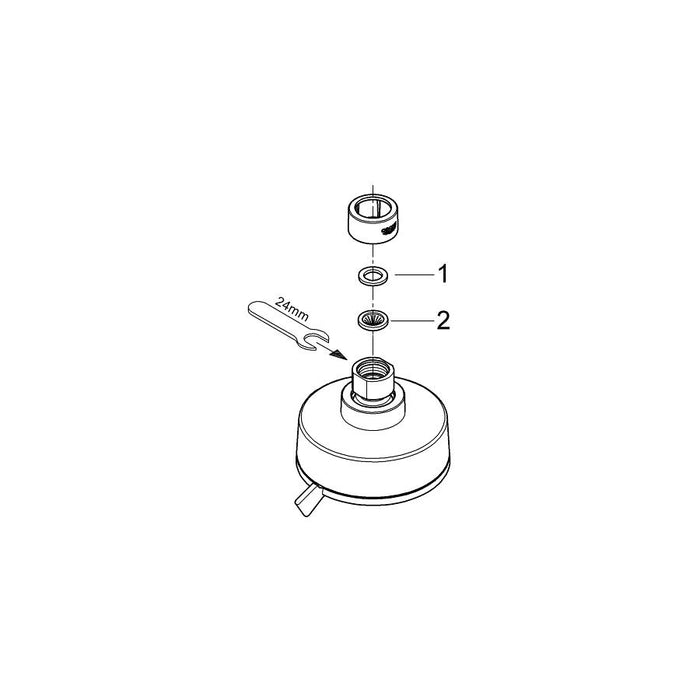 Grohe New Tempesta Cosmopolitan Head Shower with 4 Sprays - Unbeatable Bathrooms