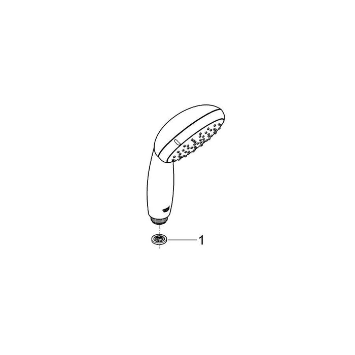 Grohe New Tempesta Hand Shower with 1 Spray - Unbeatable Bathrooms
