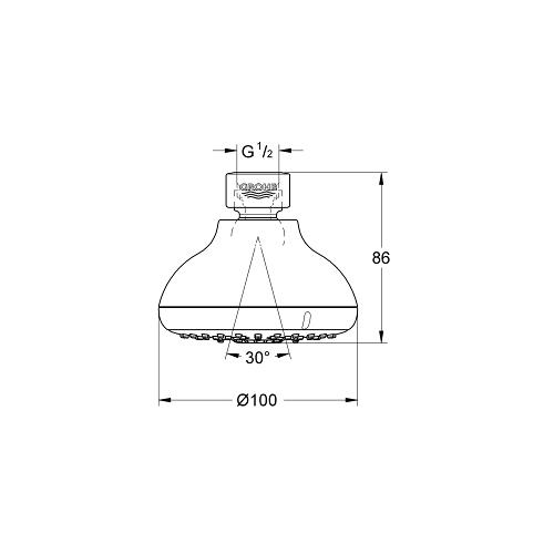 Grohe New Tempesta Head Shower with 4 Sprays - Unbeatable Bathrooms