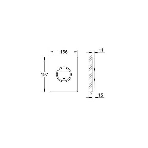 Grohe Nova Cosmopolitan Light Flush Plate - Unbeatable Bathrooms