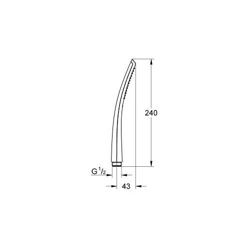 Grohe Ondus Stick Hand Shower with 1 Spray - Unbeatable Bathrooms