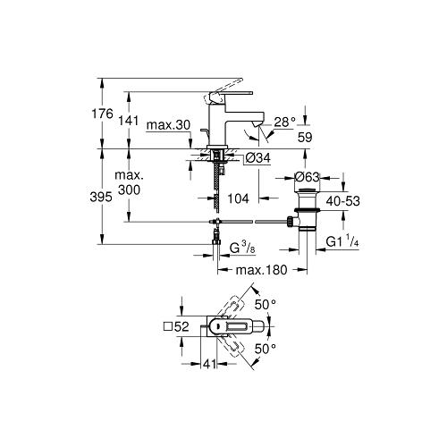 Grohe Quadra 1/2 Inch Extra Small Size Basin Mixer - Unbeatable Bathrooms