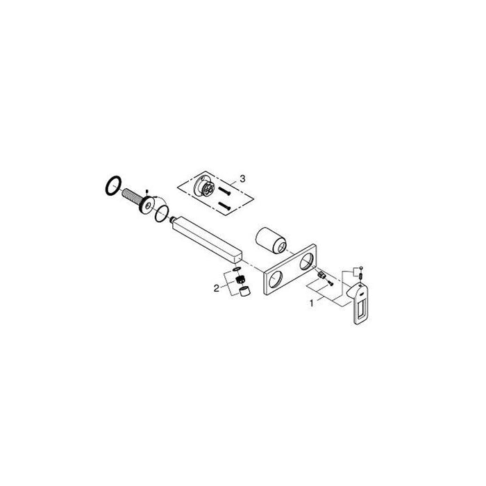 Grohe Quadra Medium Size 2 Hole Basin Mixer - Unbeatable Bathrooms