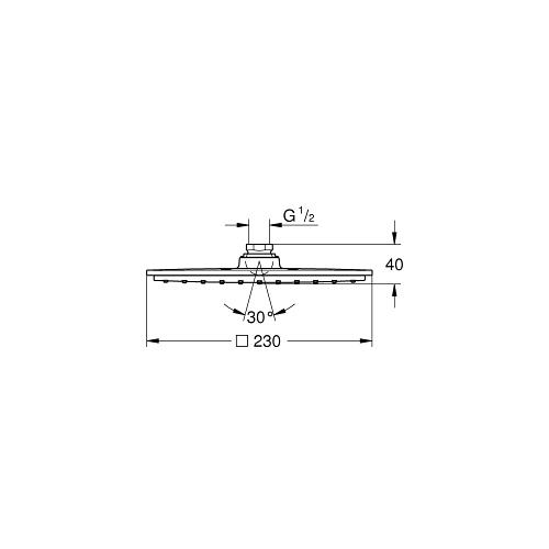 Grohe Rainshower Allure Chrome Head Shower with 1 Spray - Unbeatable Bathrooms
