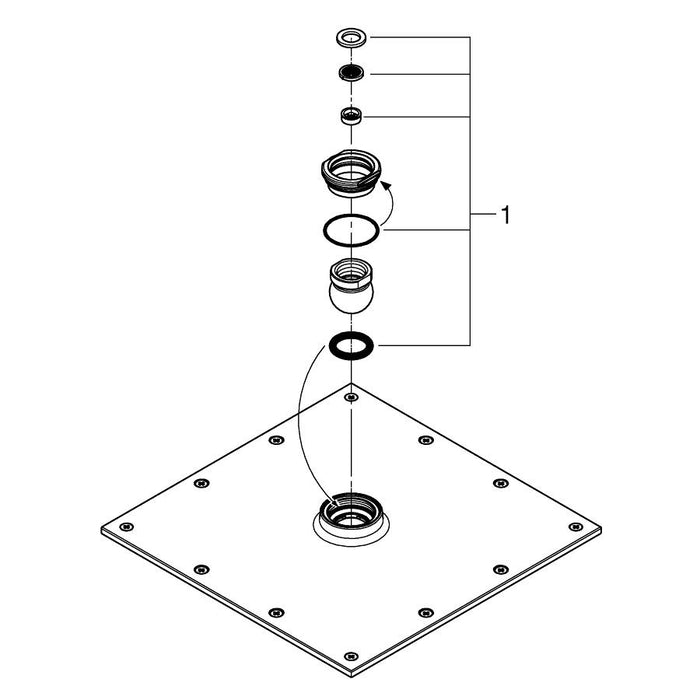 Grohe Rainshower Allure Chrome Head Shower with 1 Spray - Unbeatable Bathrooms