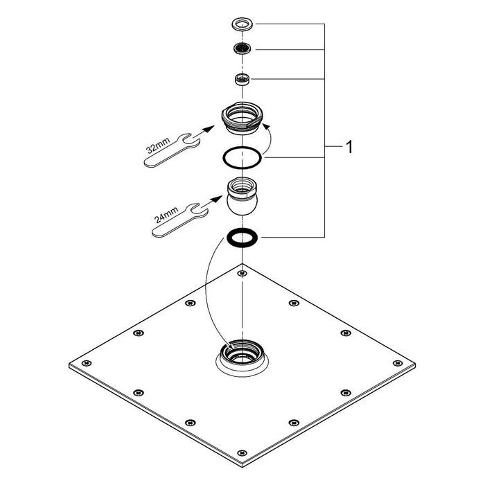 Grohe Rainshower Allure Head Shower with 1 Spray - Unbeatable Bathrooms