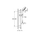 Grohe Rainshower Classic Chrome Shower Rail Set with 3 Sprays - Unbeatable Bathrooms