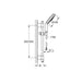 Grohe Rainshower Cosmopolitan Shower Rail Set with 4 Sprays - Unbeatable Bathrooms