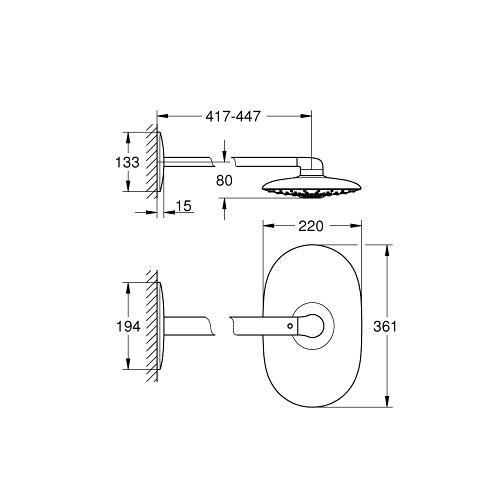 Grohe Rainshower Duo Head Shower Set with 2 Sprays - Unbeatable Bathrooms
