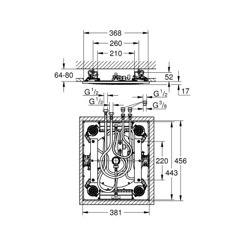 Grohe Rainshower F Series 15 Inch Ceiling Shower with 3 Sprays - Unbeatable Bathrooms