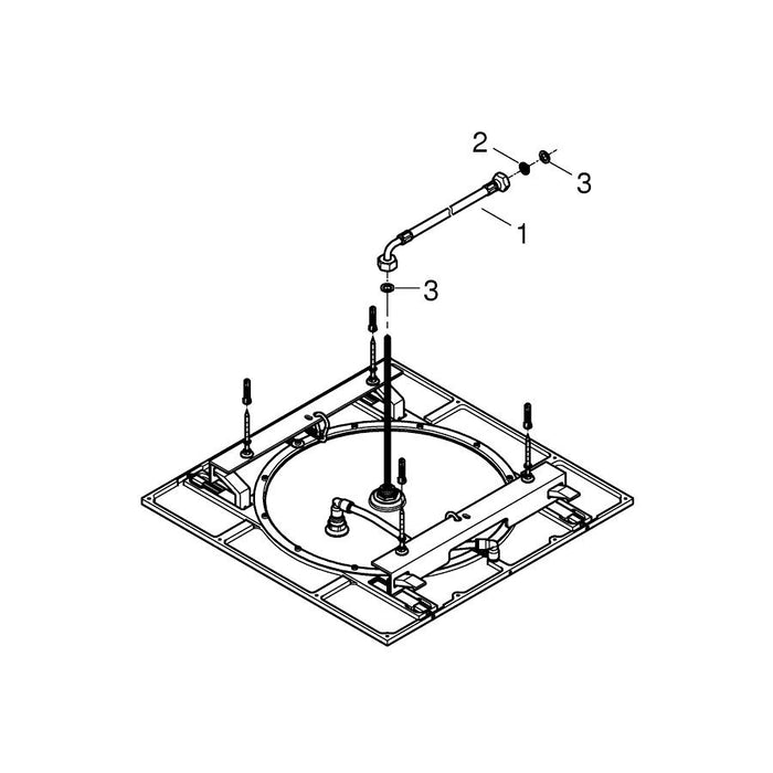 Grohe Rainshower F Series 20 Inch Ceiling Shower with 1 Spray - Unbeatable Bathrooms