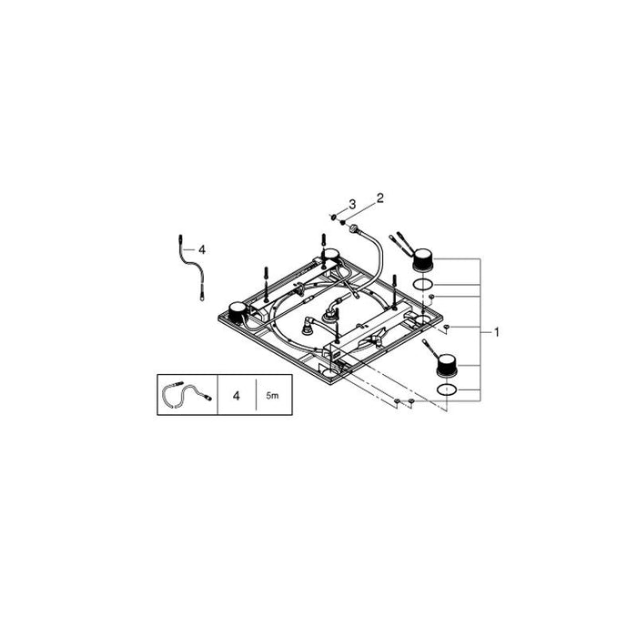 Grohe Rainshower F Series 20 inch Ceiling Shower with Light and 1 Spray - Unbeatable Bathrooms