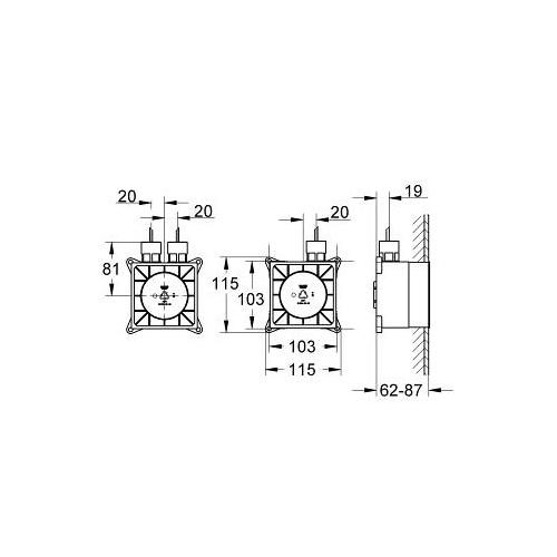 Grohe Rainshower F Series Rough in Light Set - Unbeatable Bathrooms