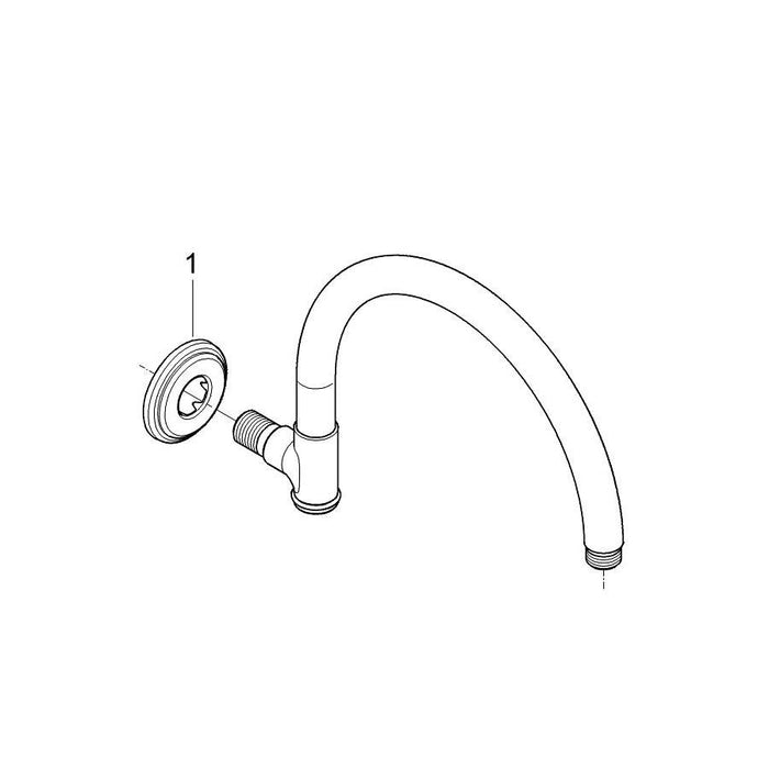 Grohe Rainshower Rustic 272mm Shower Arm - Unbeatable Bathrooms