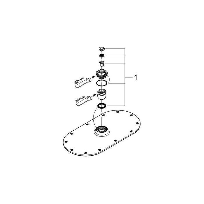 Grohe Rainshower Veris Head Shower with 1 Spray - Unbeatable Bathrooms