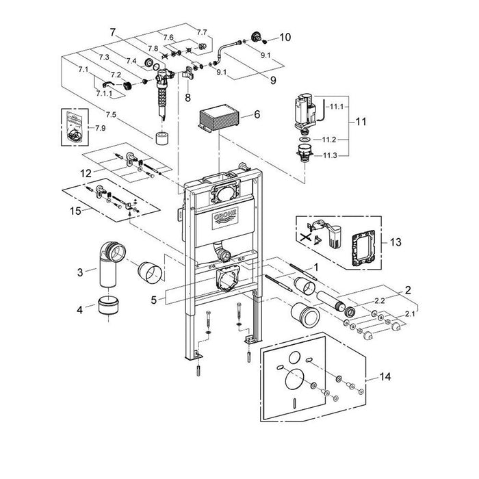 Grohe Rapid SL Installation System 2 in 1 Set for WC - Unbeatable Bathrooms
