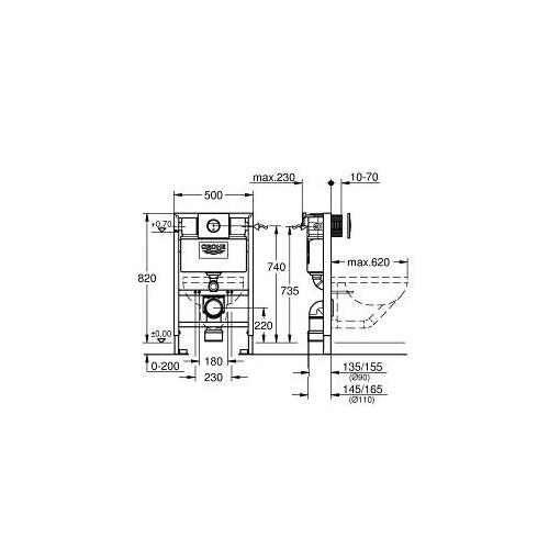 Grohe Rapid SL Installation System 3 in 1 Set for WC - Unbeatable Bathrooms