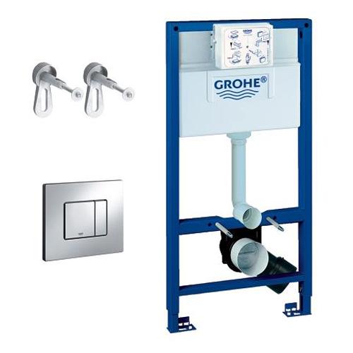Grohe Rapid SL Installation System 3 in 1 Set for WC with Frame or Cistern for Wall Hung Pan - Unbeatable Bathrooms