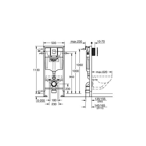 Grohe Rapid SL Installation System 5 in 1 Set for WC - Unbeatable Bathrooms