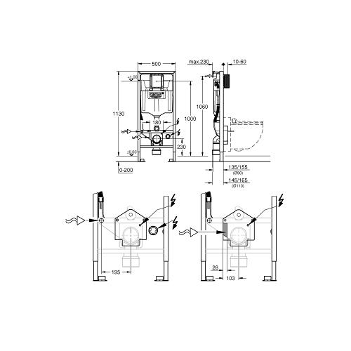 Grohe Rapid SL Installation System for Sensia Shower WC - Unbeatable Bathrooms