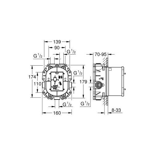 Grohe Rapido T Universal Thermostatic Mixer for Concealed Installation - Unbeatable Bathrooms