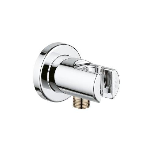 Grohe Relexa 1/2 Inch Shower Outlet Elbow with Wall Shower Holder - Unbeatable Bathrooms