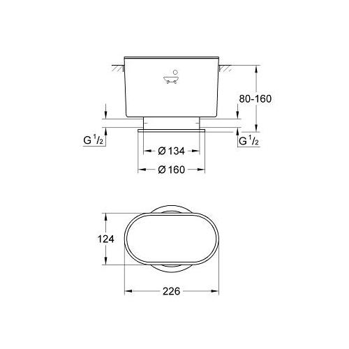 Grohe Roughing in Set for Stand Alone Bath Mixer - Unbeatable Bathrooms