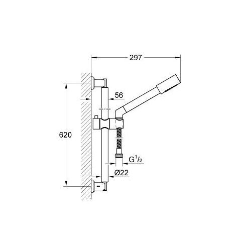 Grohe Sena Shower Rail Set with 1 Spray - Unbeatable Bathrooms