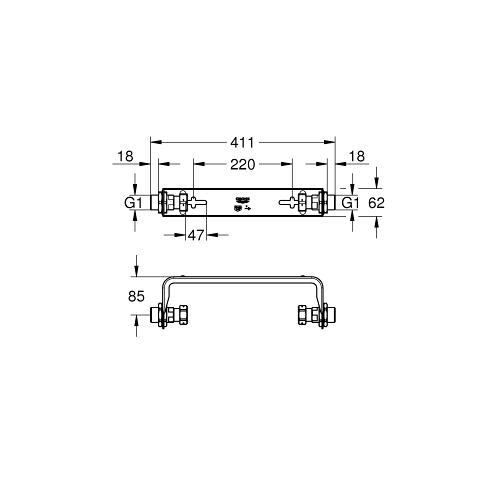 Grohe Sense Guard Wall Mounting Set - Unbeatable Bathrooms