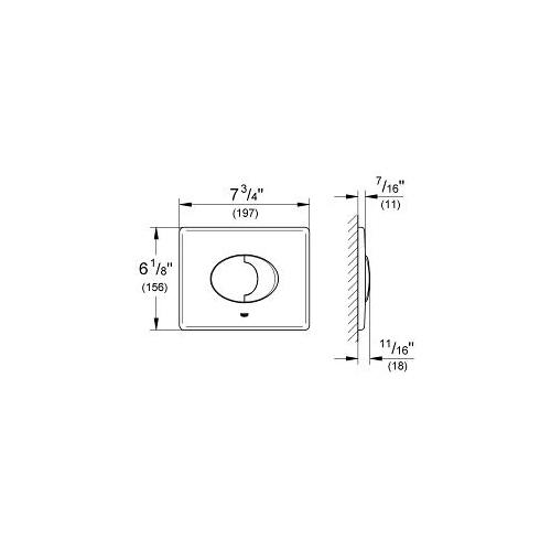 Grohe Skate Air Flush Plate for Horizontal Installation - Unbeatable Bathrooms