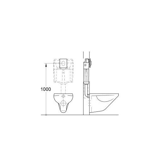 Grohe Skate Air Flush Plate for Vertical Installation - Unbeatable Bathrooms