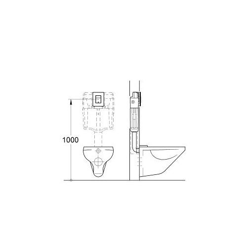 Grohe Skate Cosmopolitan Flush Plate and Fixing Frame with Mounting Set - Unbeatable Bathrooms