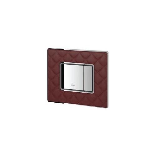 Grohe Skate Cosmopolitan Flush Plate with Leather Surface and Quilted - Unbeatable Bathrooms