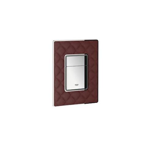 Grohe Skate Cosmopolitan Flush Plate with Leather Surface and Quilted - Unbeatable Bathrooms