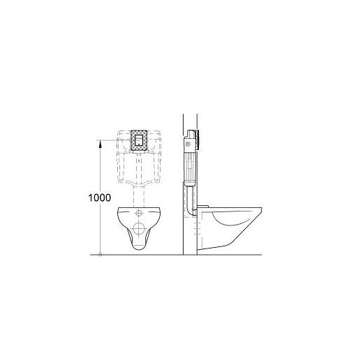 Grohe Skate Cosmopolitan Flush Plate with Leather Surface and Quilted - Unbeatable Bathrooms