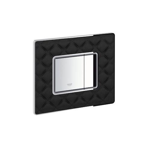 Grohe Skate Cosmopolitan Flush Plate with Leather Surface and Quilted - Unbeatable Bathrooms