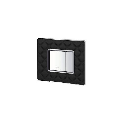 Grohe Skate Cosmopolitan Flush Plate with Leather Surface and Quilted - Unbeatable Bathrooms