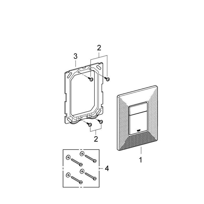 Grohe Skate Cosmopolitan Flush Plate with Printed Graphics - Unbeatable Bathrooms
