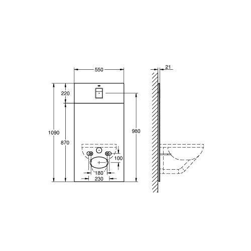 Grohe Skate Cosmopolitan Glass Cover - Unbeatable Bathrooms