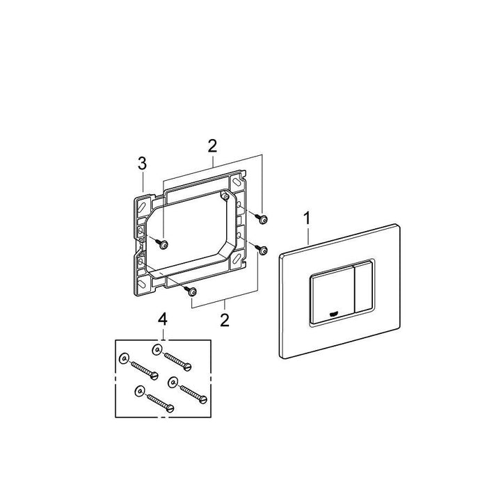 Grohe Skate Cosmopolitan Stainless Steel Wall Plate - Unbeatable Bathrooms