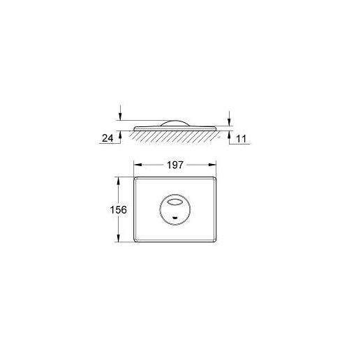 Grohe Skate Flush Plate - Unbeatable Bathrooms