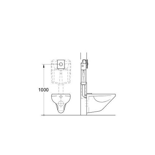 Grohe Skate Flush Plate for Pneumatic Drop Valve - Unbeatable Bathrooms