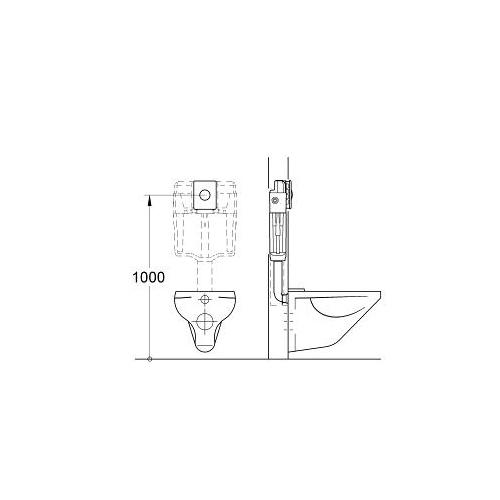 Grohe Skate Flush Plate for Vertical Installation - Unbeatable Bathrooms