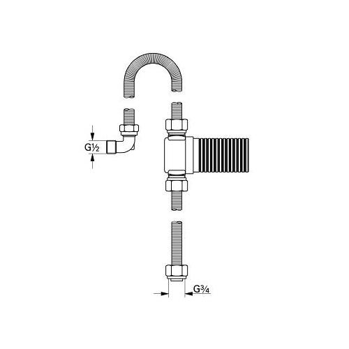 Grohe Talentofill 3/4 Inch Connection Set - Unbeatable Bathrooms