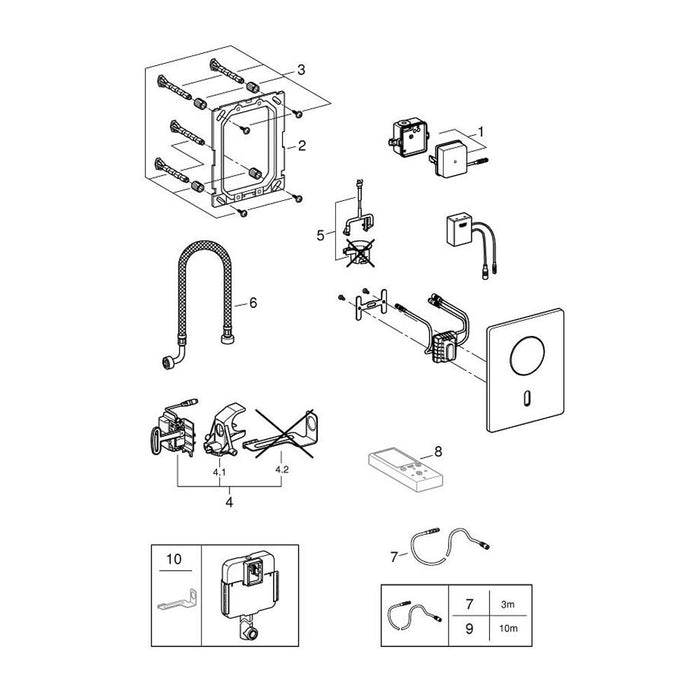 Grohe Tectron Skate Bluetooth Infra Red Chrome Electronic for WC - Unbeatable Bathrooms