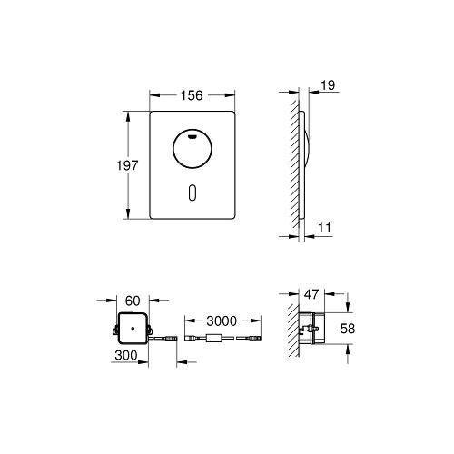 Grohe Tectron Skate Infra Red Electronic for WC Flushing Cistern with Servo Motor - Unbeatable Bathrooms