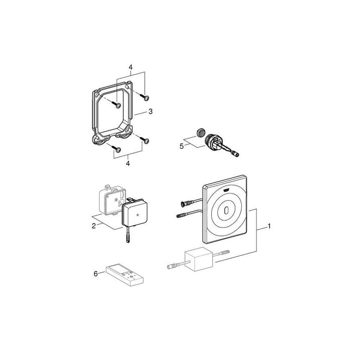 Grohe Tectron Surf Infra Red Chrome Electronic for Urinal - Unbeatable Bathrooms