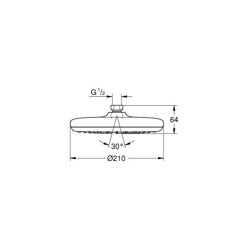 Grohe Tempesta Shower Head with 1 Spray - Unbeatable Bathrooms