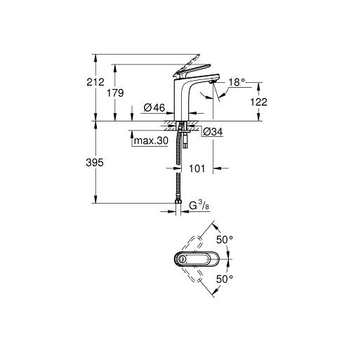 Grohe Veris 1/2 Inch Medium Size Basin Mixer - Unbeatable Bathrooms